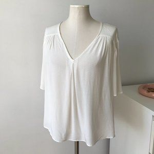 H&M Anna Glover Flowy White Blouse